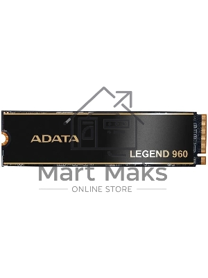 Накопитель SSD ADATA LEGEND 960, 1Tb, PCIe 4.0 x4, M.2 2280, NVMe, R/W 7400/6000, с радиатором
