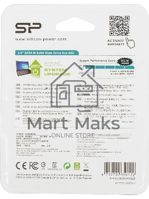 Накопитель SSD Silicon Power Ace A55, 512Gb, SATA III, 2.5