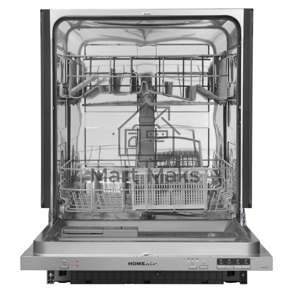 Встраиваемая посудомоечная машина HOMSair DW64E, серебристый, 59.8 см, 12 компл., 49 дБ, класс A++