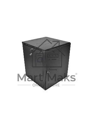 Шкаф телекоммуникационный настенный разборный ЦМО ЭКОНОМ 18U (600 650) дверь металл, черный