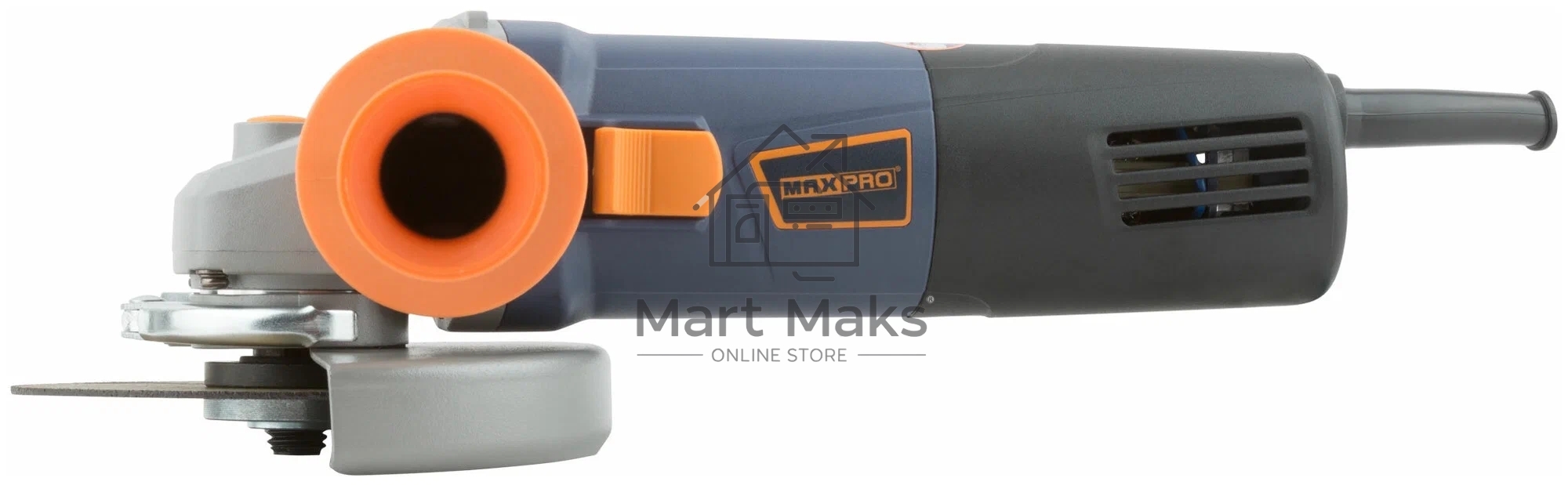 Шлифмашина угловая MAX-PRO MPAG950/125Q1 950 Вт, 3000-11000 об/мин, быстрозажимной кожух 125 мм, регулировка оборотов, антивибрационная ручка, дополнительные щетки,