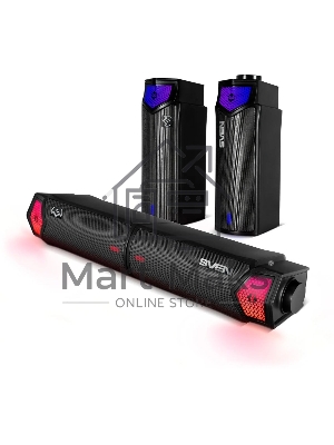 Саундбар мини SVEN SB-G1450, черный (10 Вт, питание USB, Bluetooth, подсветка)