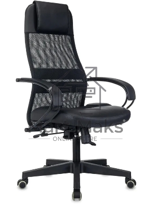 Кресло эргономичное Бюрократ CH-NOVA LUX черный сетка/ткань крестов. пластик