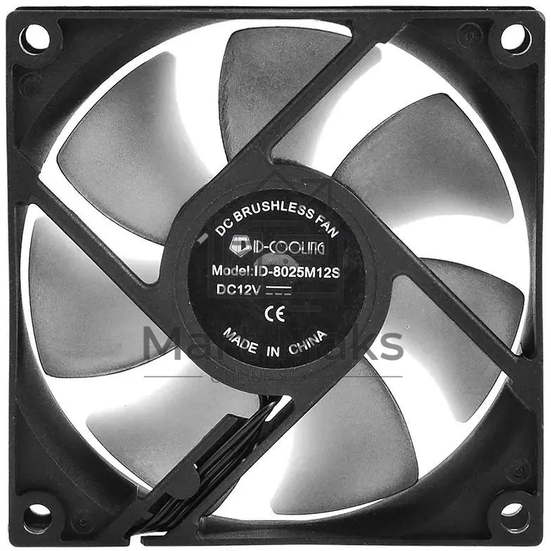 Вентилятор для корпуса ID-Cooling NO-8025-SD черный, 80 мм, 2000 об/мин, 21 дБ, 3 pin