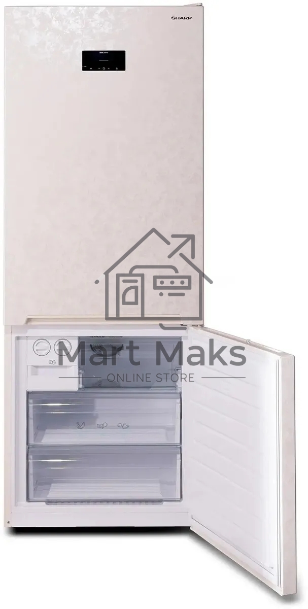 Холодильник Sharp SJ492IHXJ42R бежевый двухкамерный 333/128л морозилка снизу, No Frost