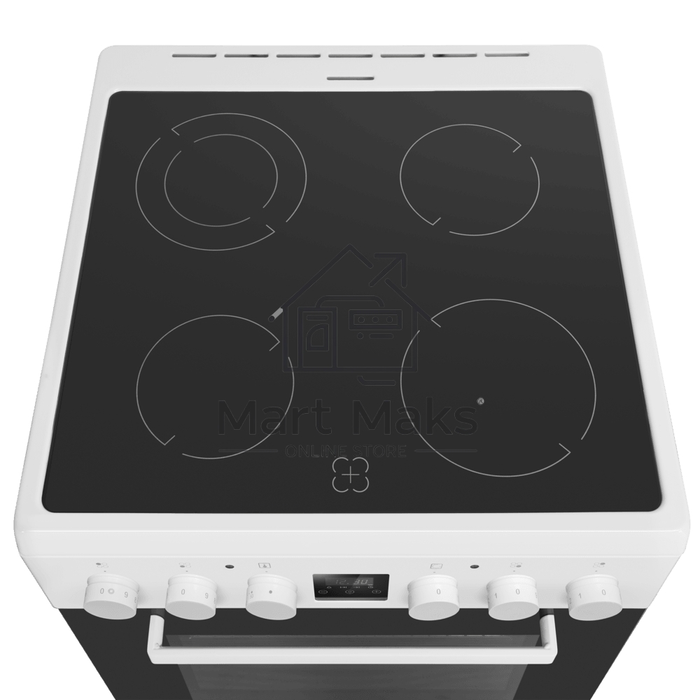 Плита электрическая Maunfeld MEC67CW08TD белый, конфорок 4 шт, духовка 59 л, 60 см x 85 см x 60 см