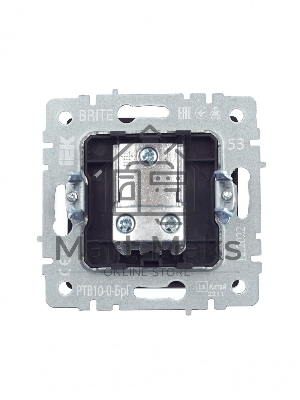 Розетка телевизионная проходная IEK BRITE РТВ10-0-БрГ графит