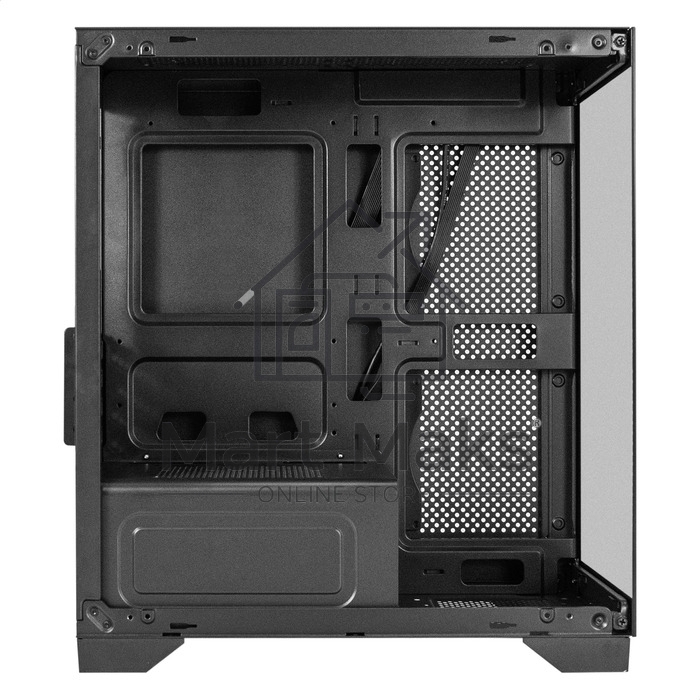 Компьютерный корпус Minitower ExeGate i3 SEA LE (mATX, без БП, 1*USB+1*USB3.0, HD аудио, черный, передняя и боковая панели - закаленное стекло)