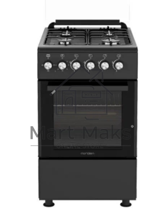 Плита комбинированная NORDEN FF6406GAZD Черный матовый