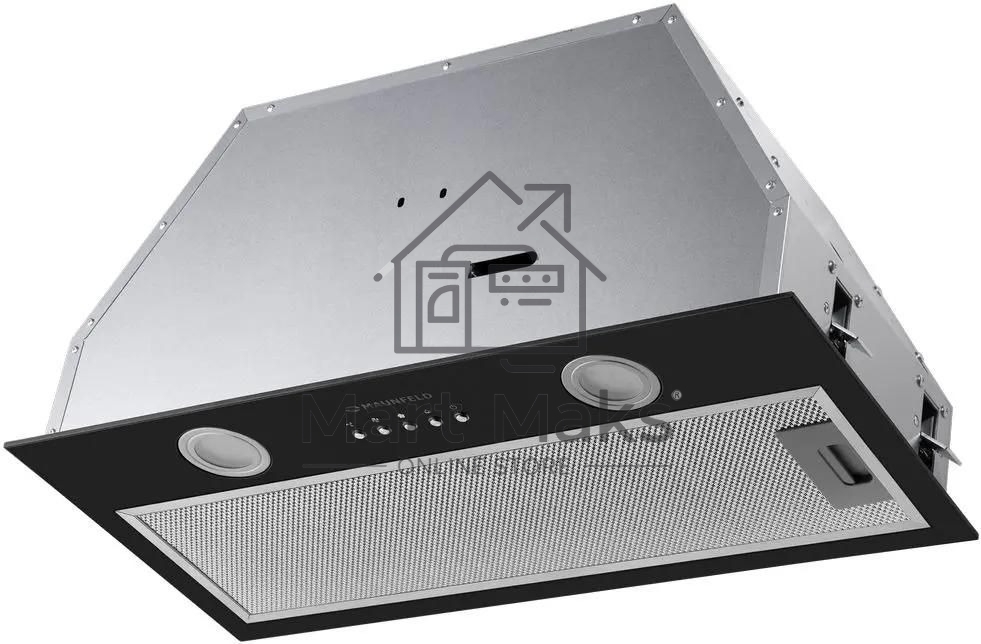 Вытяжка встраиваемая Maunfeld Trapeze 602M черный, 60 см, 1150 куб. м/ч, 54 дБ