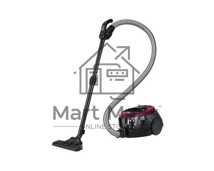 Пылесос Samsung VC18M31A0HP бордовый/черный, 380/1800 Вт, уборка сухая, пылесборник контейнер 2 л