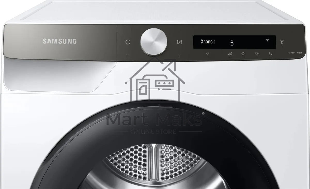 Сушильная машина Samsung DV90T5240AT/LP белый, 9 кг, сушка - тепловой насос, программ - 14, 60 x 85 x 65 см
