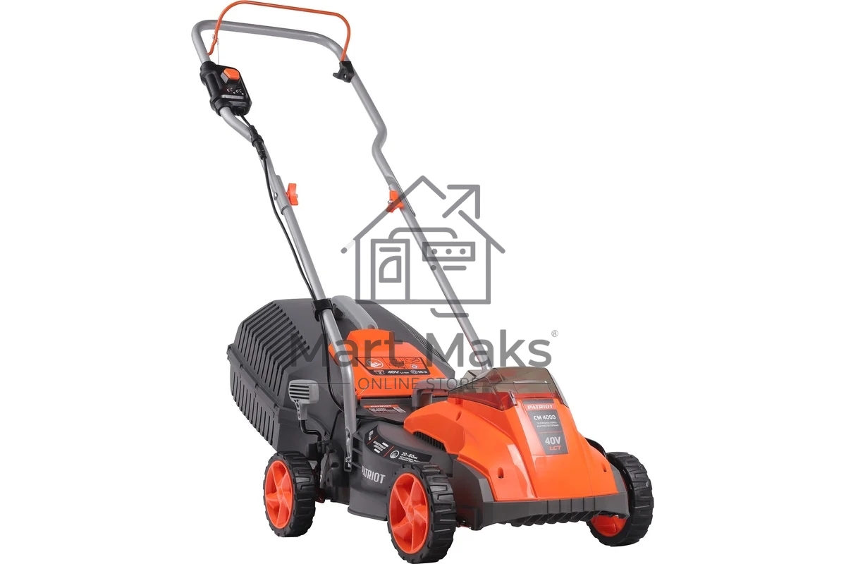 Газонокосилка аккумуляторная PATRIOT CM4000, 40В платформа LCT, 32см, бесщёточный дв, травосб. 30л, без АКБ и ЗУ