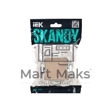 Выключатель 1-клавишный 10А IEK SKANDY SK-V01Sa песочный