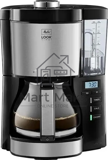 Кофеварка капельная Melitta Look V Therm Timer Black Filter черный/нержавеющая сталь, исп. кофе - молотый, 1.25 л, 1000 Вт