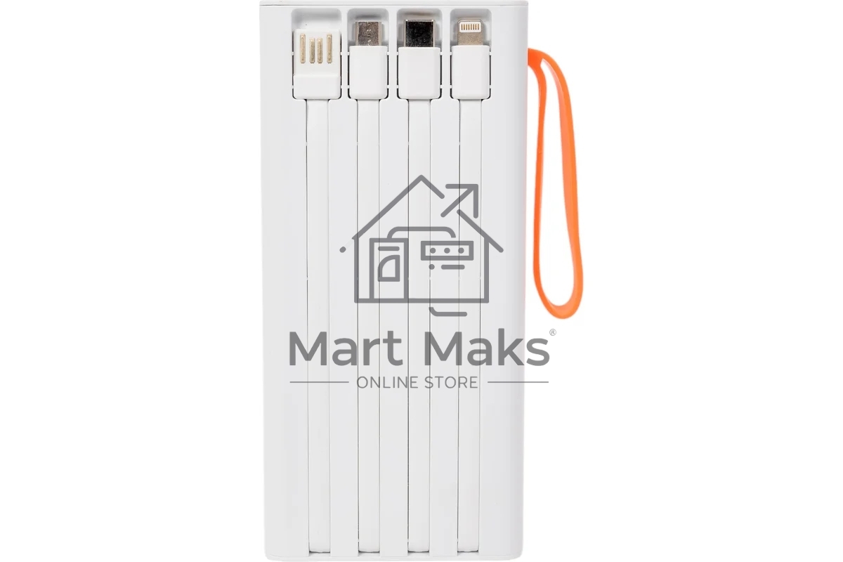 Портативный аккумулятор More choice (4620202550552) PB22-20 с кабелем 2USB 2.1A - 20000mAh белый