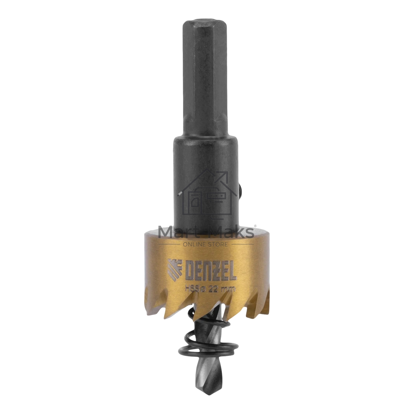 Коронка по металлу Denzel HSS, 22 мм, нитридтитановое покрытие