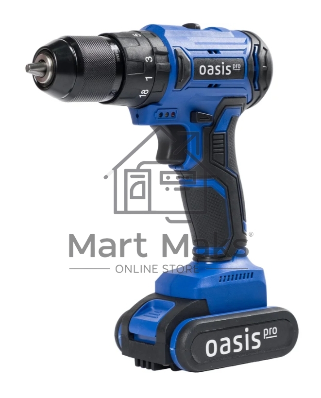 Дрель-шуруповерт Oasis ASU-12V Pro, 12 В, 2 Ач, 40 Нм, бесщеточный, ударный