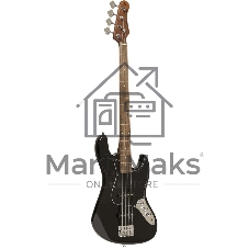 Бас-гитара STAGG SBJ-30 BLK 4-х струнная форма Jazz Bass, корпус павловния, гриф клен, накладка грифа палисандр, 20 ладов, мензура 867 мм, колки никелированные, бридж JB Classic, звукосниматели 2xJB, регуляторы 2x громкости, 1x тона, цвет черный