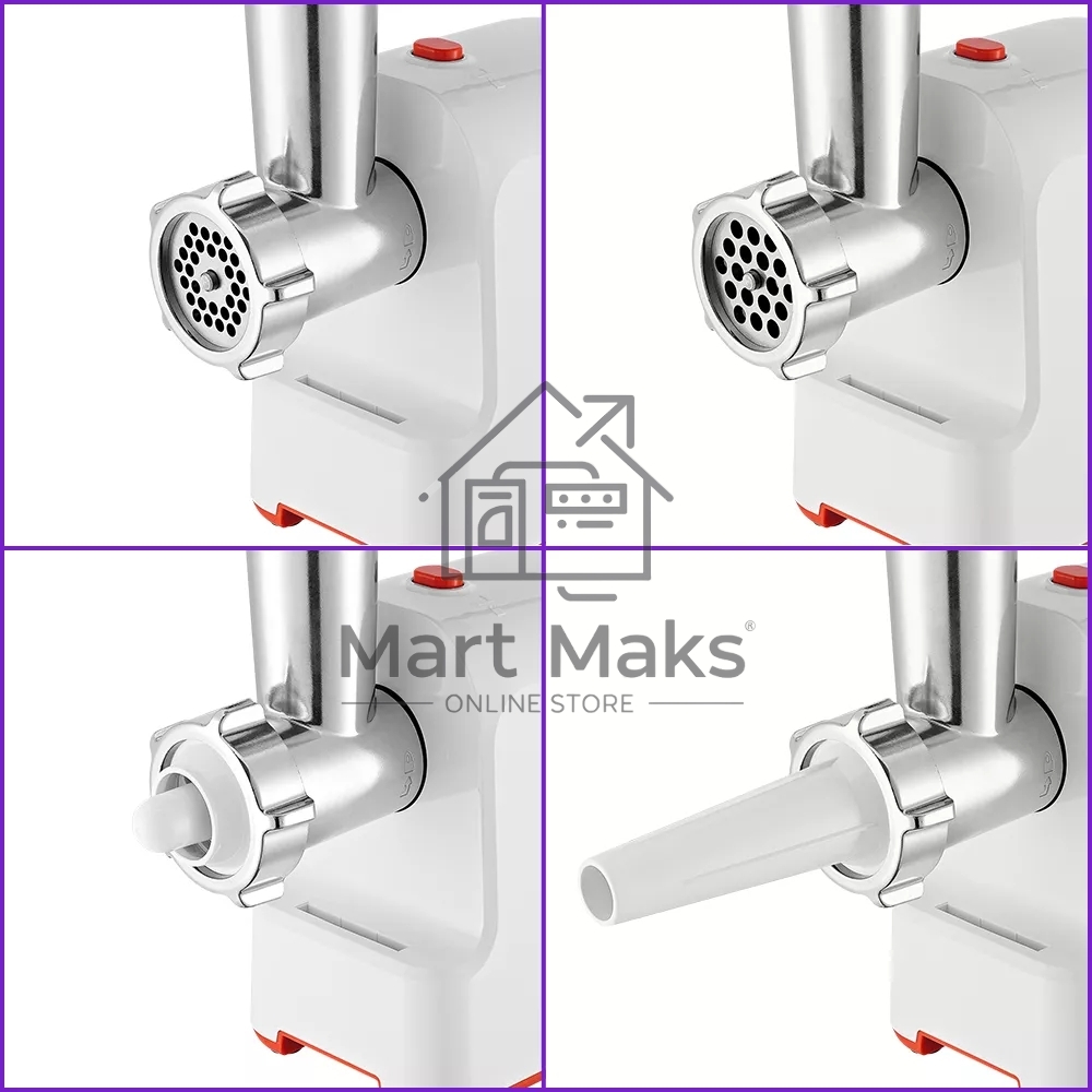 Мясорубка Kitfort КТ-2113-3 1000Вт белый/красный