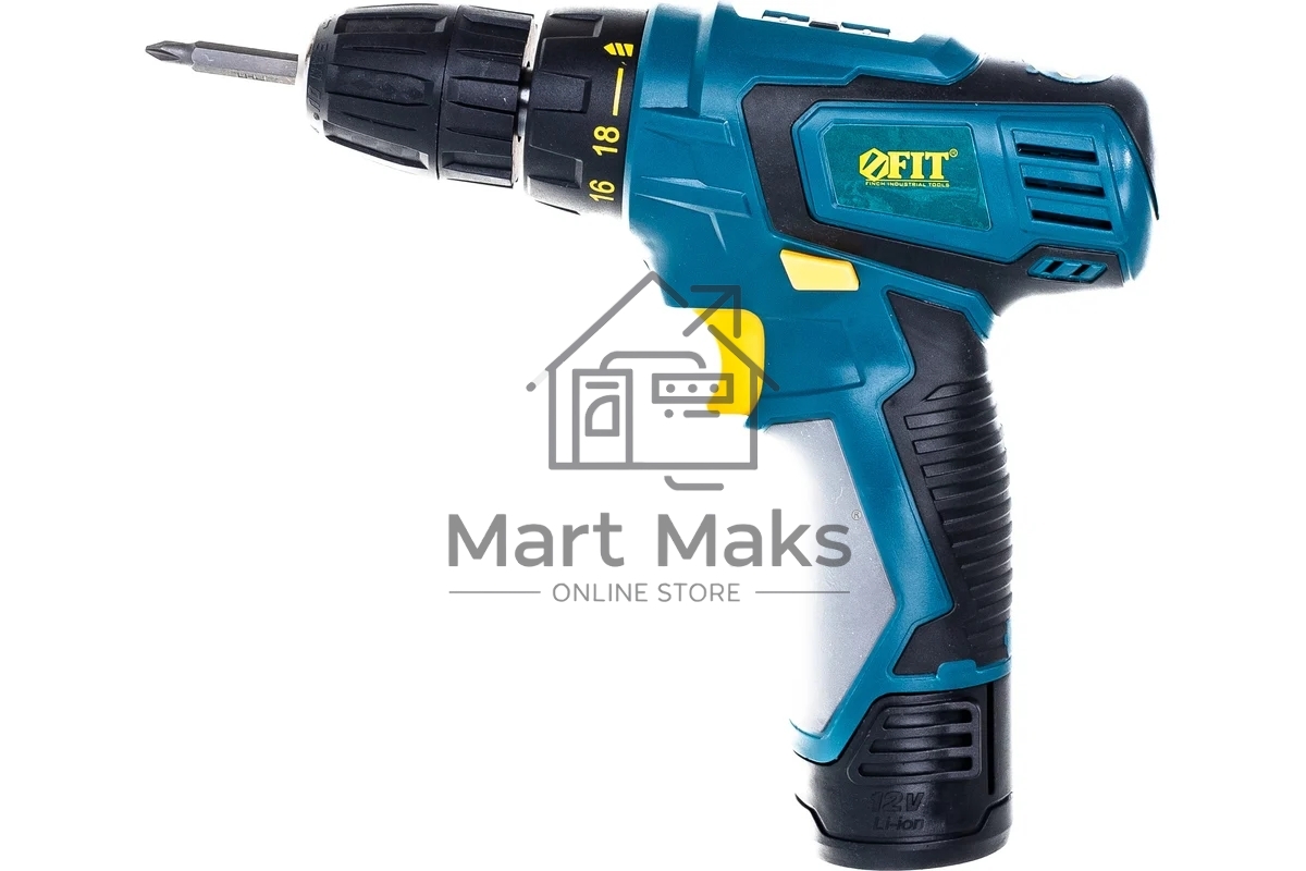 Дрель-Шуруповерт Fit 80179, Аккумуляторная, 12В