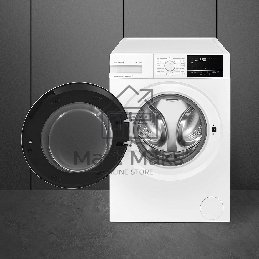 Стиральная машина SMEG WN94SEB белый, загрузка фронтальная 9 кг, 1400 об/мин, класс А+++