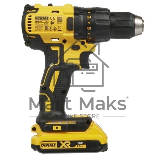 Аккумуляторная безударная бесщеточная дрель - шуруповерт XR DEWALT DCD777D2T-QW