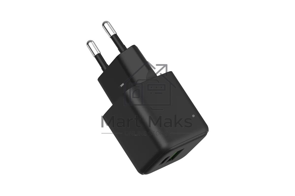 Сетевое зарядное устройство с двумя портами USB-A и Type-C, 20Вт GaN Rexant