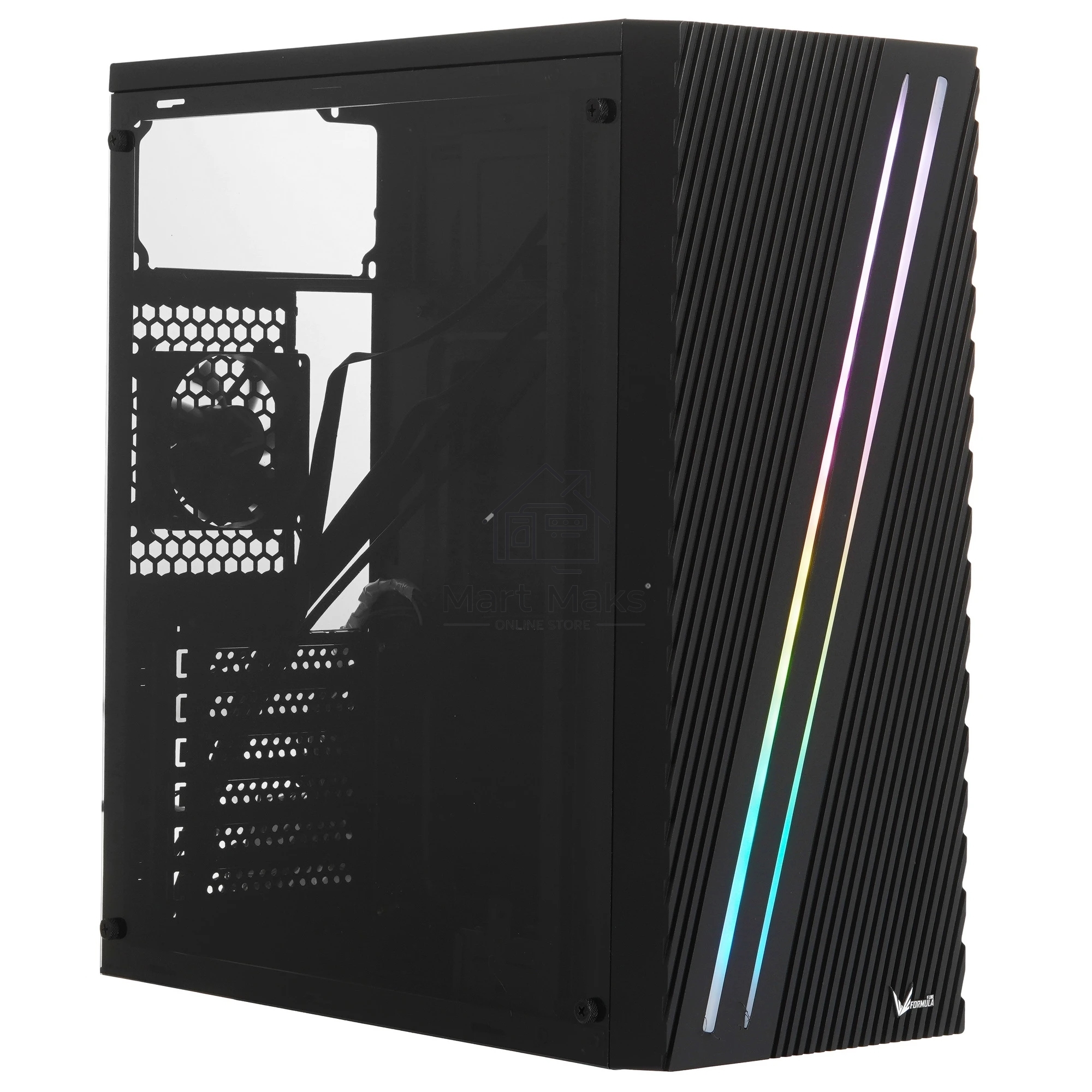 Компьютерный корпус Aerocool / Formula Streak-A-BK-v1 черный без БП ATX 1x80mm 2xUSB2.0 1xUSB3.0 audio