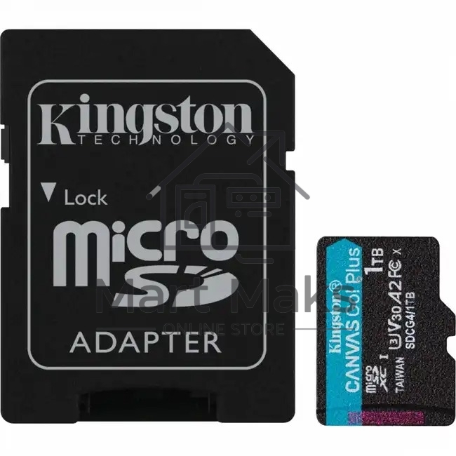 Флеш карта microSDXC 1TB Kingston SDCG4/1TB Canvas Go! Plus + adapter