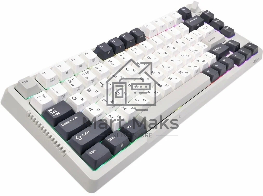 Клавиатура Royal Kludge RK-H81 White Night USB/2.4 GHz/Bluetоoth, RGB, Hot Swap, Blue switch