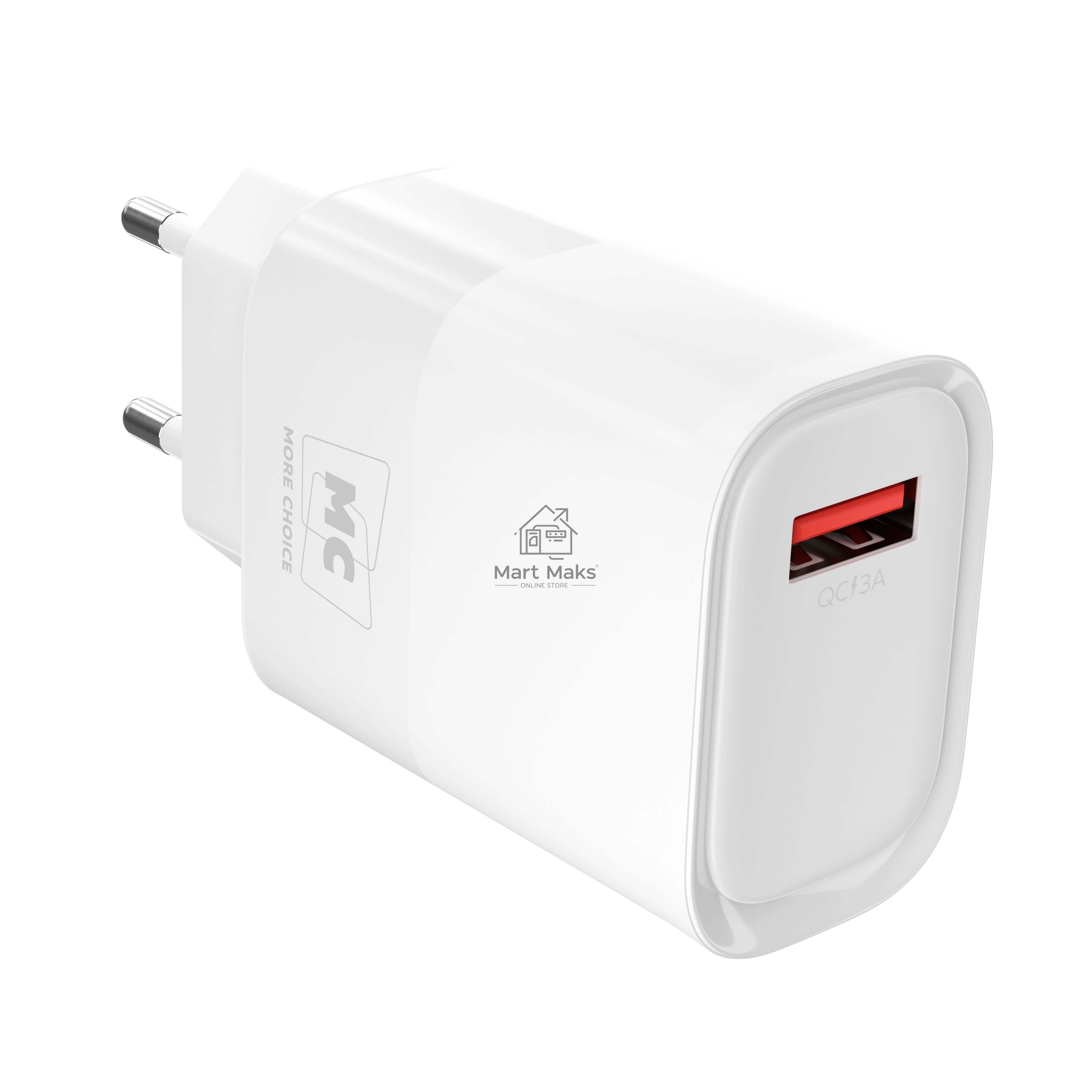 Зарядное устройство MORE CHOICE (4620202553423) NC09m 1USB 3.0A QC3.0 15W, белый