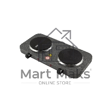 Плита настольная электрическая Homestar HS-1104 серый, 2 кВт, ТЭН, конфорки - 2, эмаль, поворотные переключатели