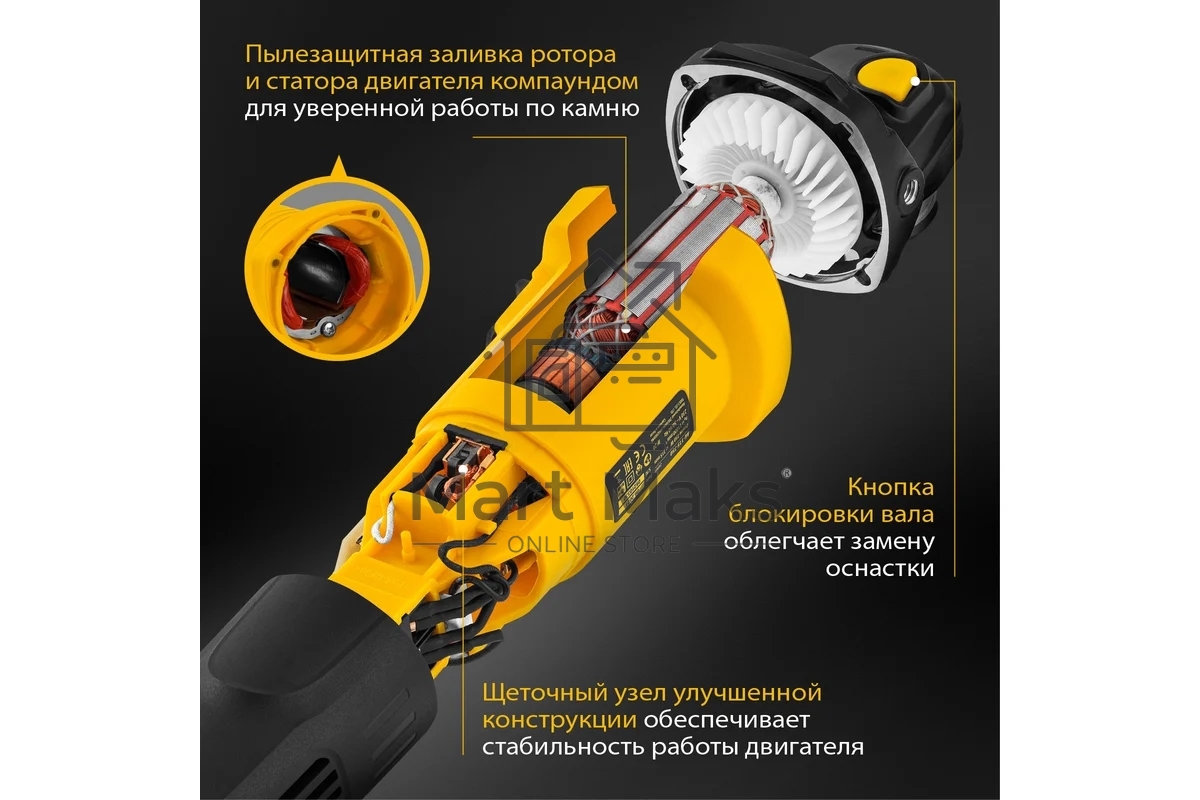 Углошлифовальная машина Denzel AG115-750 750 Вт 115 мм 11000 об/мин 26901