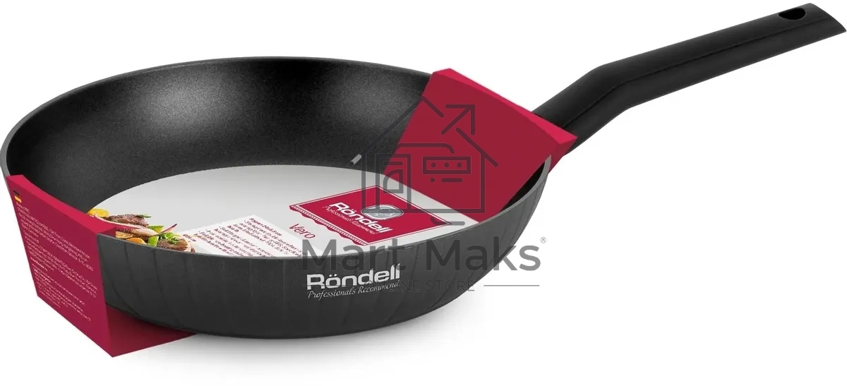 Сковорода Rondell Vero RDA-1493, 24см, без крышки, серый