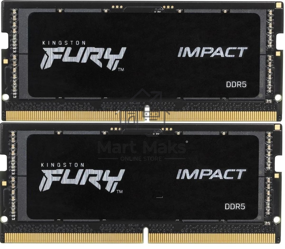 Оперативная память Kingston Fury Impact, DDR5, 64GB (2x32GB), 4800MHz, CL38, SO-DIMM