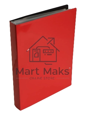 Папка с 80 прозрачными вкладками Бюрократ DeLuxe DLVBOX80RED A4, пластик, 0.7мм, красный в коробе