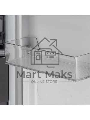 Холодильник Hyundai CM55043F черный стекло трехкамерный, 354/186, морозилка снизу, No Frost, Side by Side