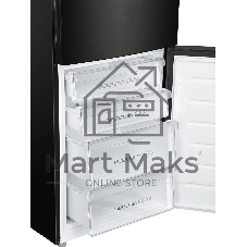 Холодильник Haier C4F740CBXGU1 черный двухкамерный 286/115л морозилка снизу, No Frost