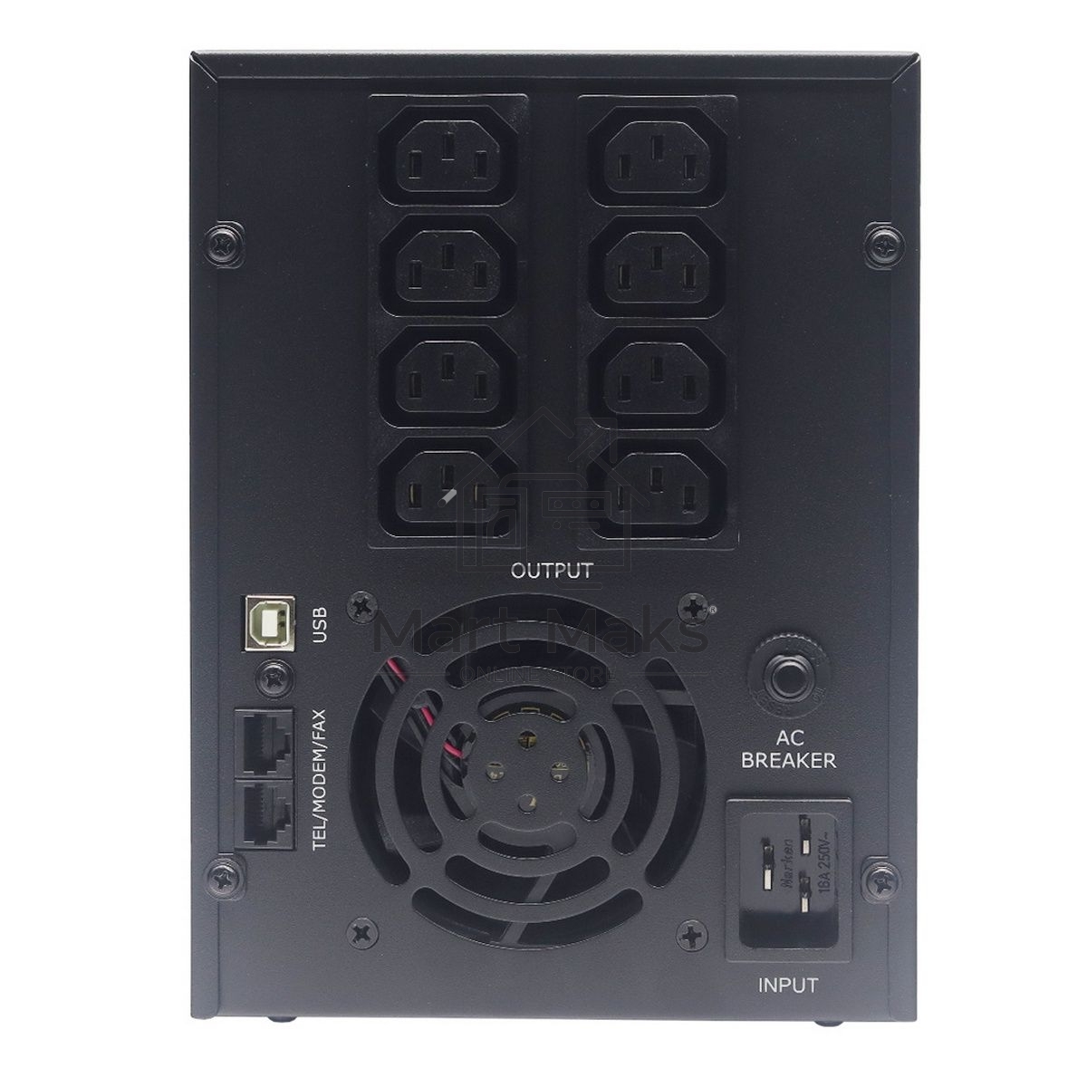 Источник бесперебойного питания (ИБП) Raskat HIL-3000VA (3000VA, 1800Вт, 8xIEC320, LCD, USB type-B, 2xRJ-45)