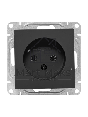 Розетка EKF UP1-SOB-100 СП Эпика 16А без заземл. без шторок механизм черный