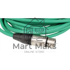 Микрофонный кабель FORCE FMC-05/10 GR XLR (F)- XLR(M), разъемы с никелевым корпусом и посеребренными контактами, 10 м, цвет зелёный