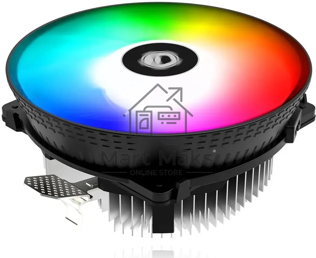 Кулер ID-COOLING DK-03 RAINBOW черный/серебристый 120мм алюминий 1800rpm 26db 4-pin 100W 63мм