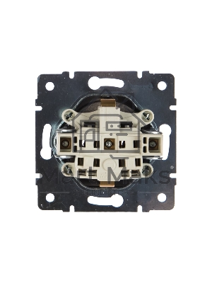 Механизм розетки 1-м СП KARINA термопласт с заземл. черный бархат LEZARD 707-4288-122B