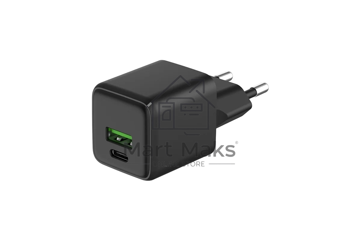 Сетевое зарядное устройство с двумя портами USB-A и Type-C, 25Вт GaN Rexant