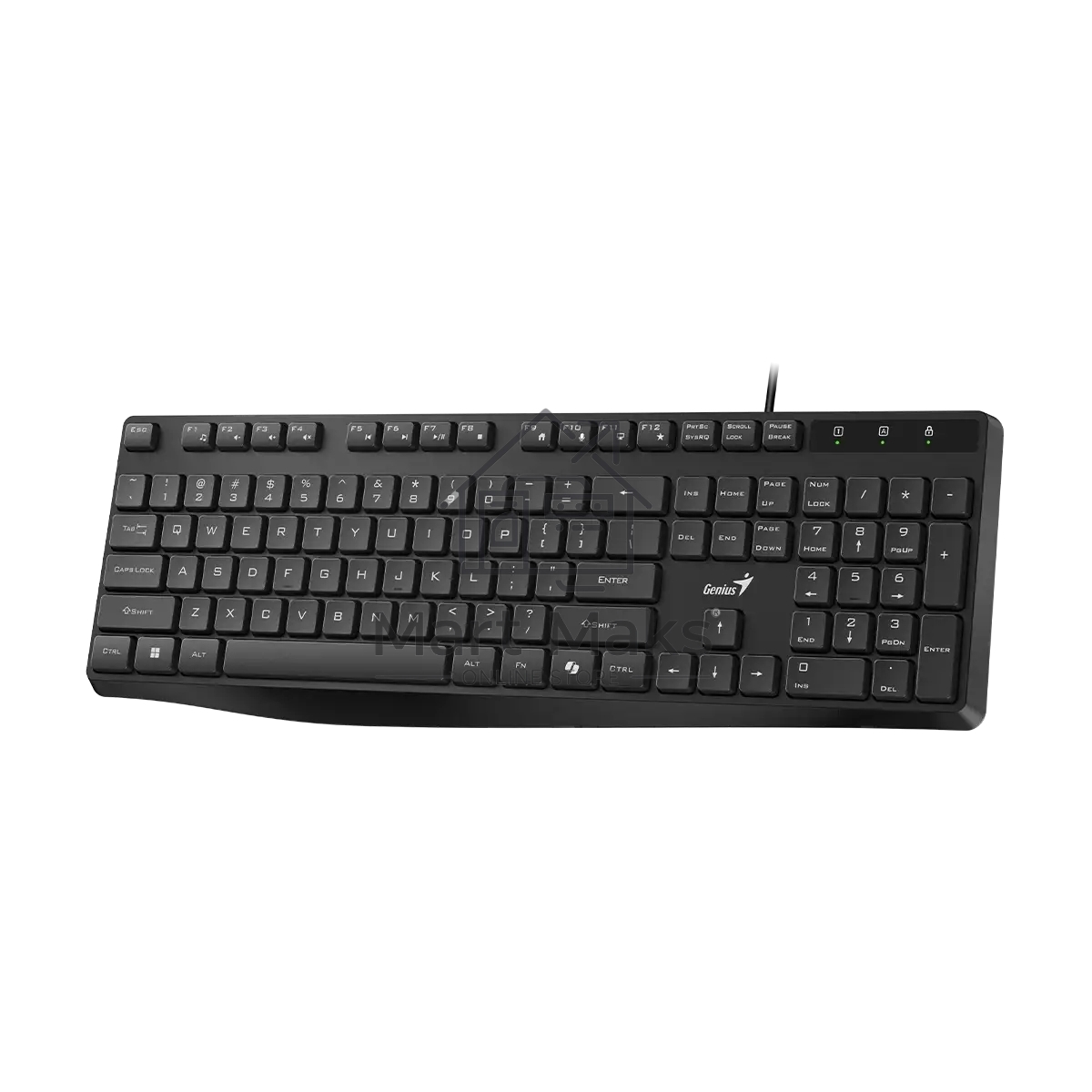 Клавиатура проводная Genius KB-117S Copilot бесшумная/шоколадные клавиши/USB/кабель 1.5м/черный (31300017402)