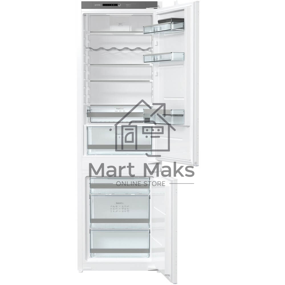 Встраиваемый холодильник Gorenje NRKI4182A1 белый двухкамерный 180/68л морозилка снизу, No Frost