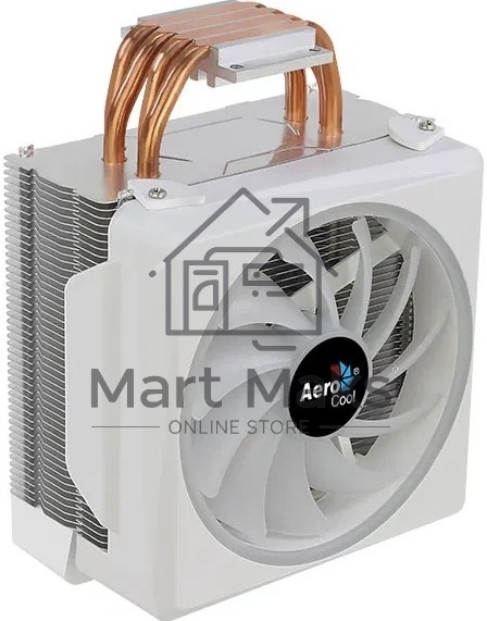 Кулер для процессора AeroCool / Formula Cylon 4F белый, 120 мм, алюминий/медь, 1800 об/мин, 26 дБ, 4 pin, 145 Вт, 160 мм