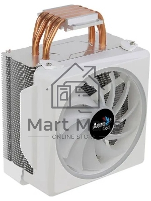 Кулер для процессора AeroCool / Formula Cylon 4F белый, 120 мм, алюминий/медь, 1800 об/мин, 26 дБ, 4 pin, 145 Вт, 160 мм