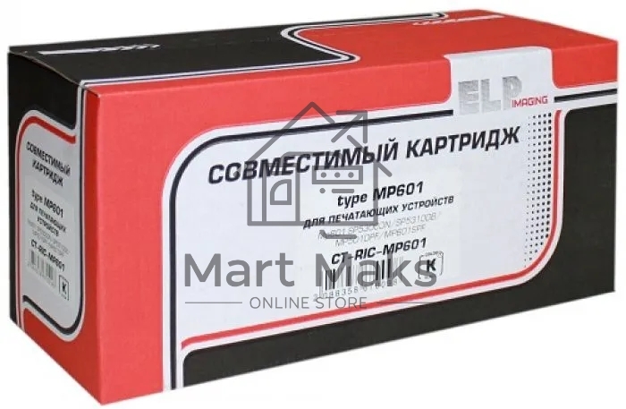 Картридж лазерный ELP type MP601 черный (25000 стр.) с бункером и чипом для Ricoh SP5300DN/SP5310DB/MP501DPF/MP601SPF